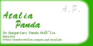 atalia panda business card